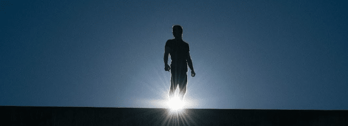 Sort of looks like the silhouette of Superman - who is a folklore archetype.