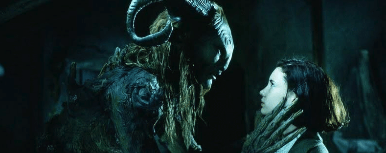 The fawn and Ofelia in Pan's Labyrinth