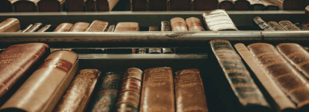 shelves of dusty old books in a library

what is folklore?