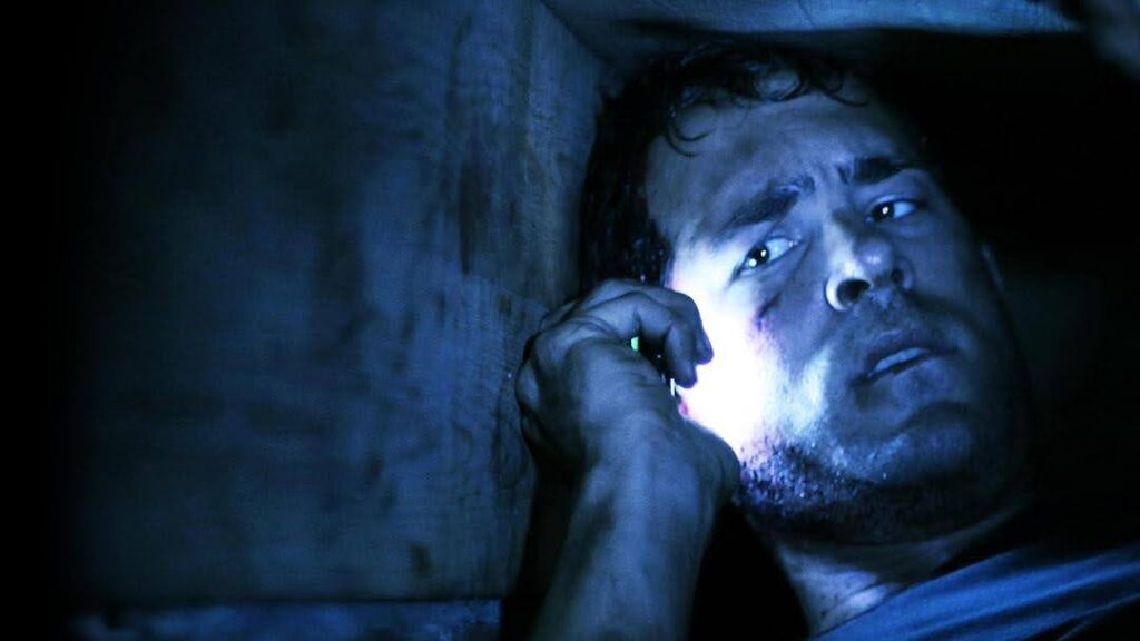 Ryan Reynolds buried alive in the 2010 film "Buried"