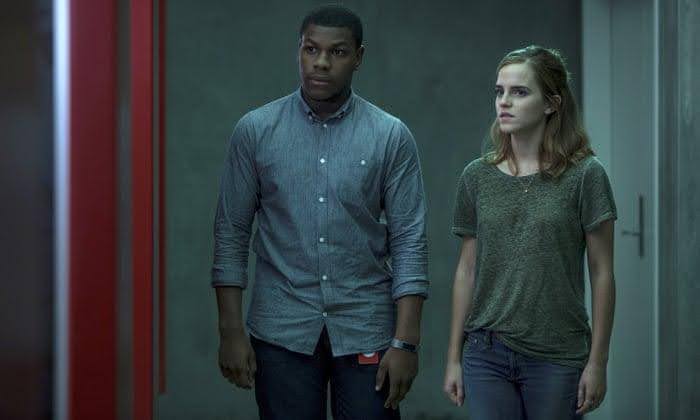 John Boyega and Emma Watson in The Circle (dystopian fiction)
