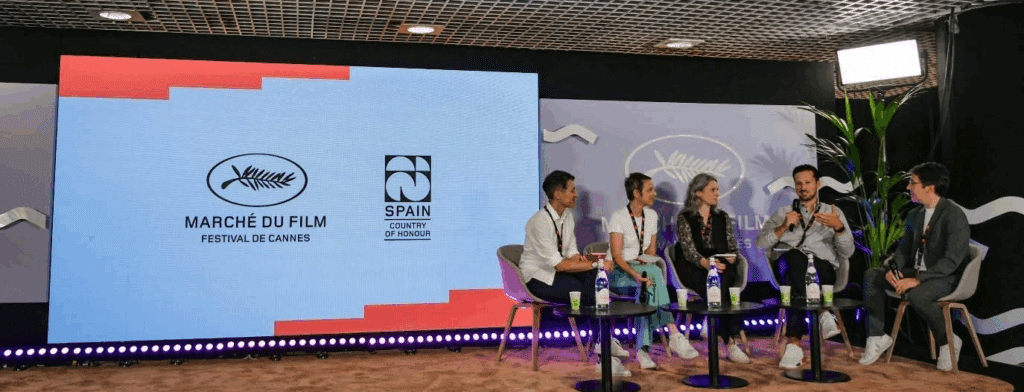a panel at the cannes film festival
