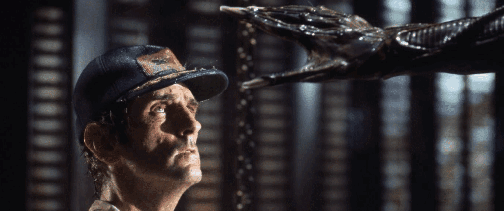 a still from the film Alien - which fits into the sub-genre sci-fi-horror