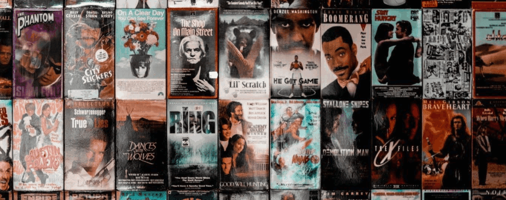 a huge collection of film posters (part of film marketing)