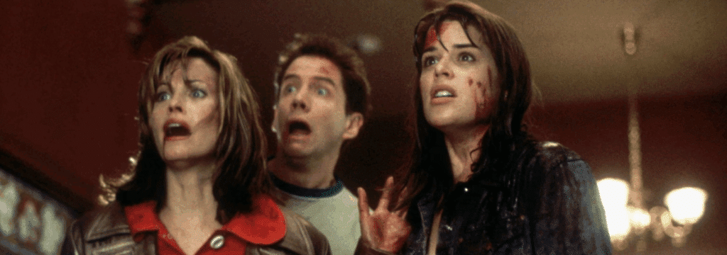 Gale, Randy, and Sydney in 1996's Scream