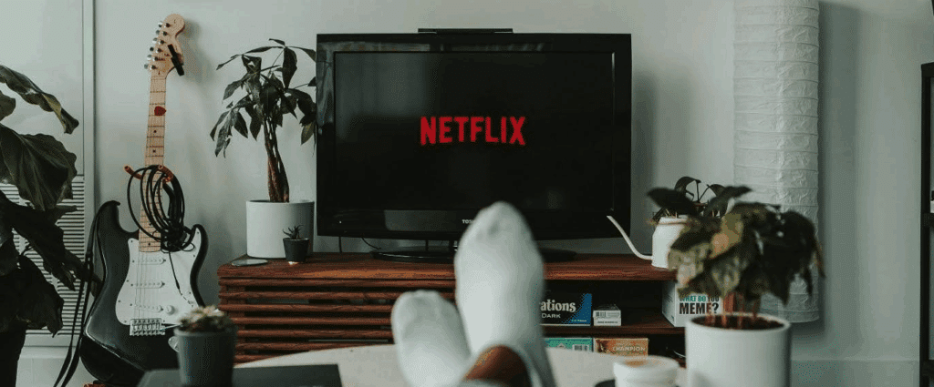 POV of someone watching Netflix from the comfort of their couch