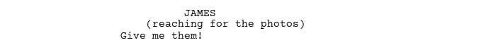 example of the screenplay margins for dialogue