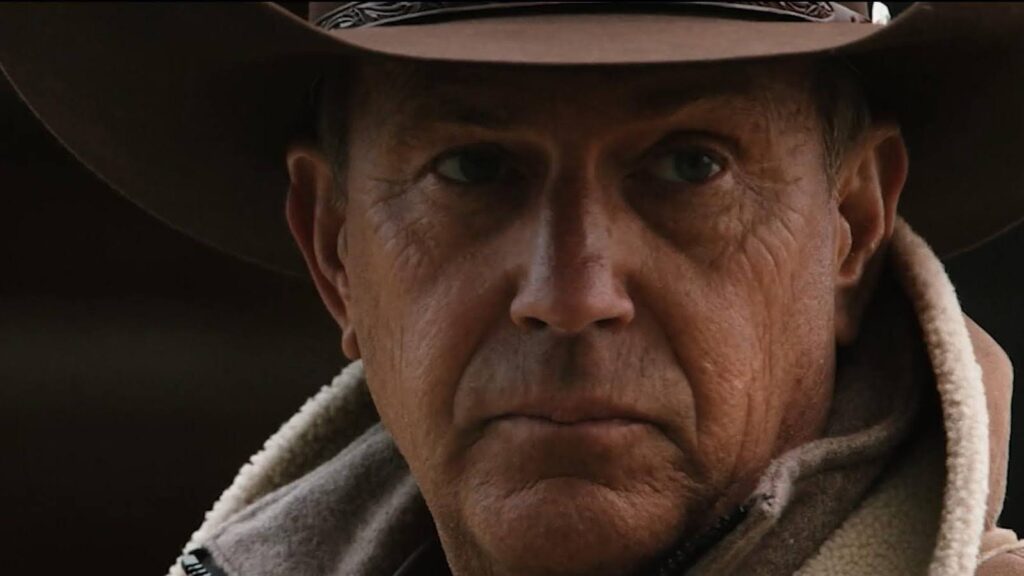 Close up photo of Kevin Costner in the series Yellowstone