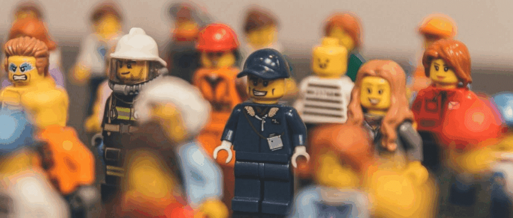 Lego figurines with different personas (representing archetypes)