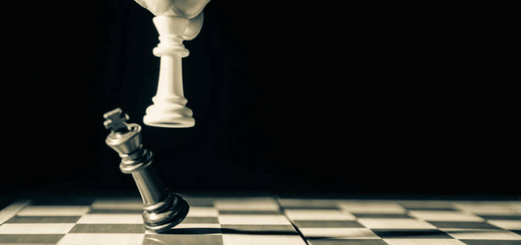 what is a nemesis?

Chessboard - photo of checkmate.