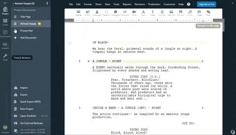 a gif of WriterDuet software

Celtx vs WriterDuet