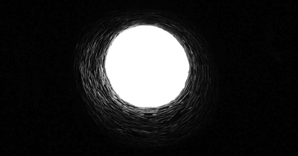 plot hole

literally a picture of a hole.