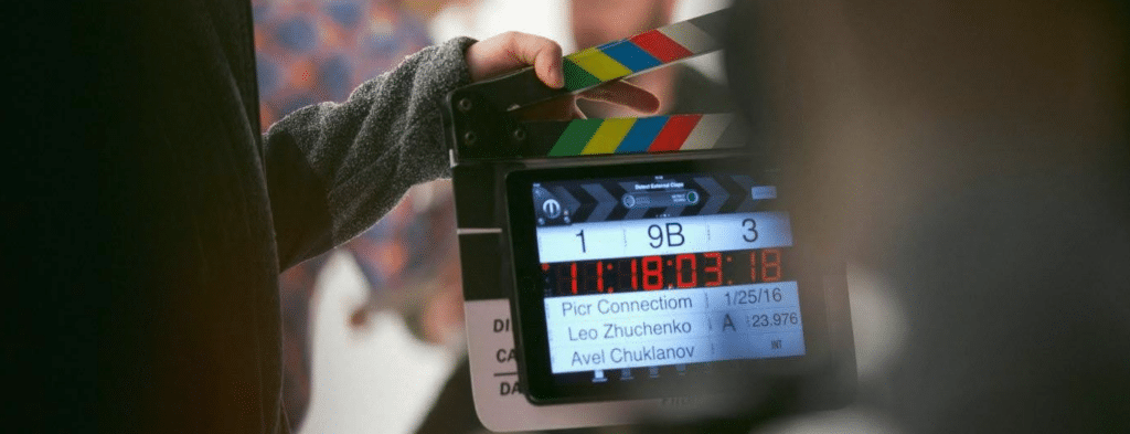 juxtaposition in film

focused photo of a film clapboard