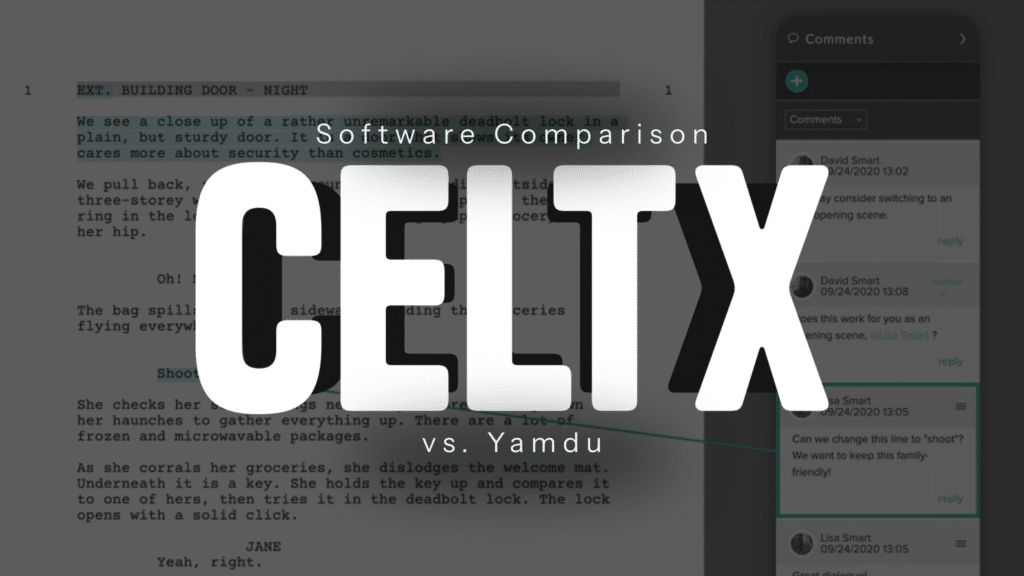 software comparison: Celtx vs Yamdu