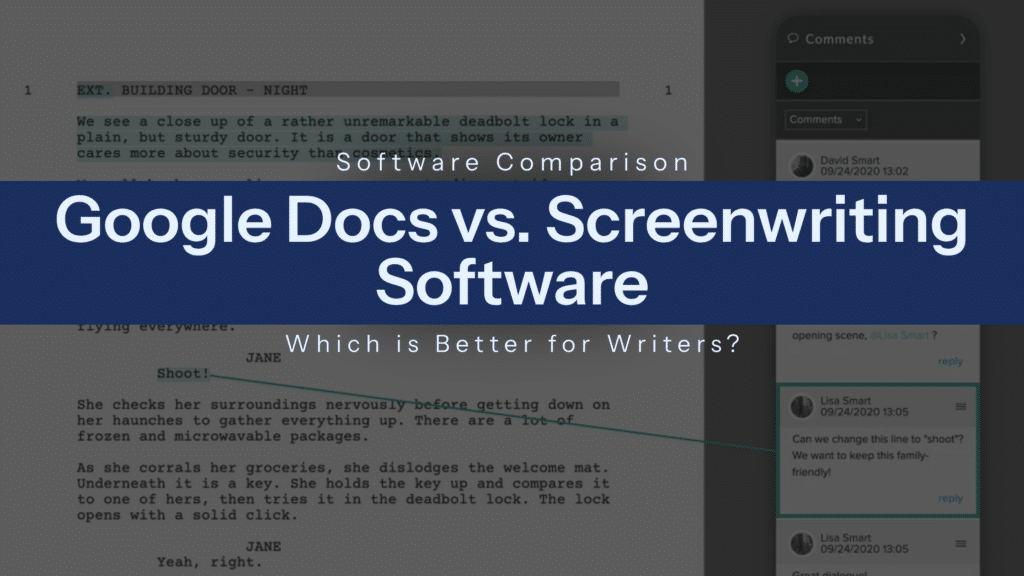 google docs vs screenwriting software: which is better for writers?
