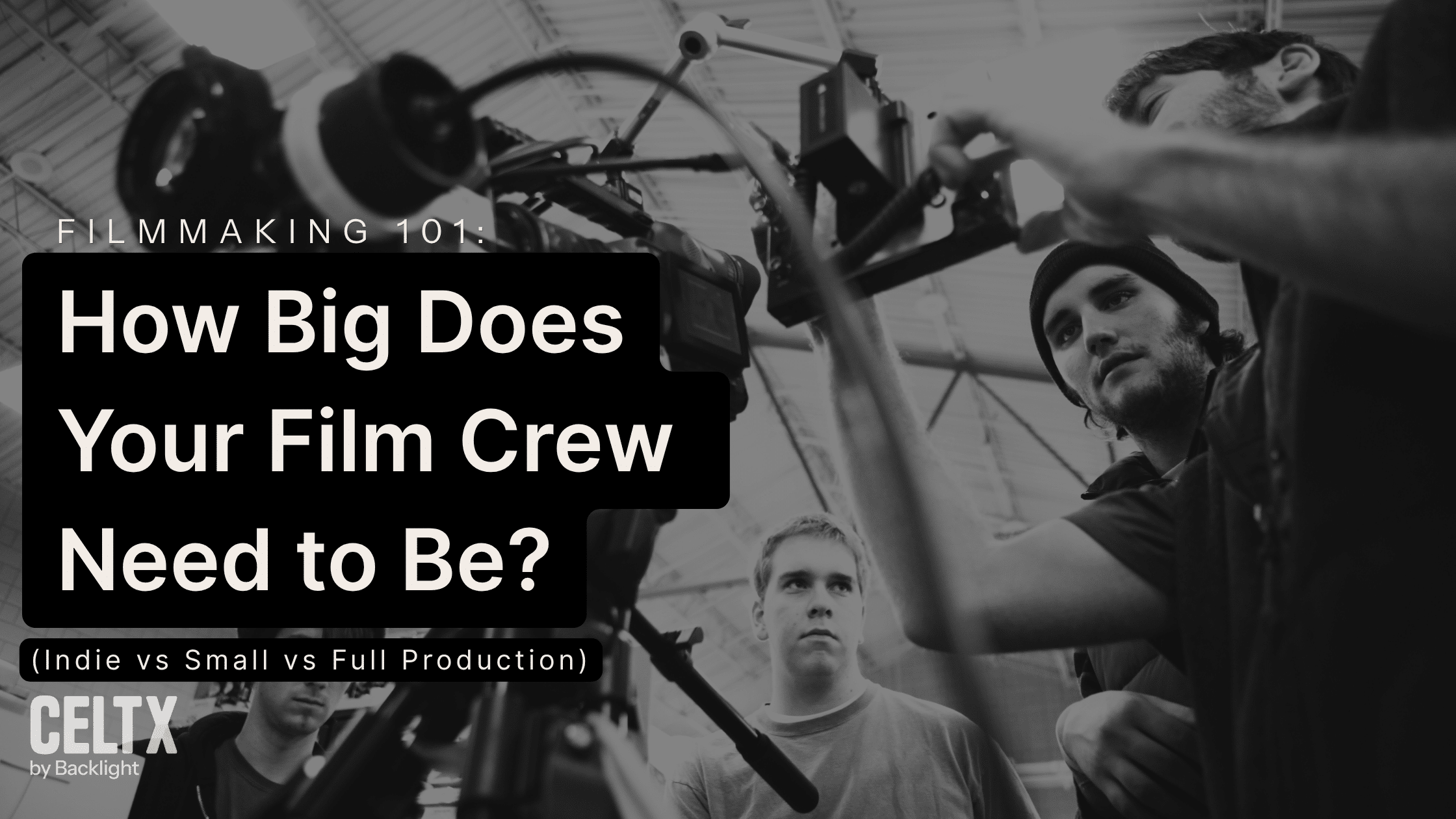 Filmmaking 101: how big does your film crew need to be? (indie vs small vs full production)