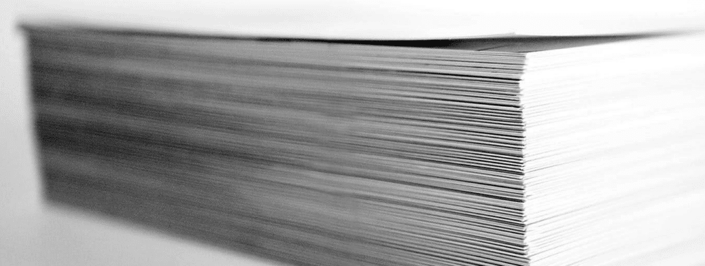 a stack of papers