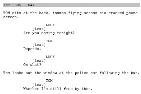 How to Format Text Messages in a Screenplay (Examples That Actually ...