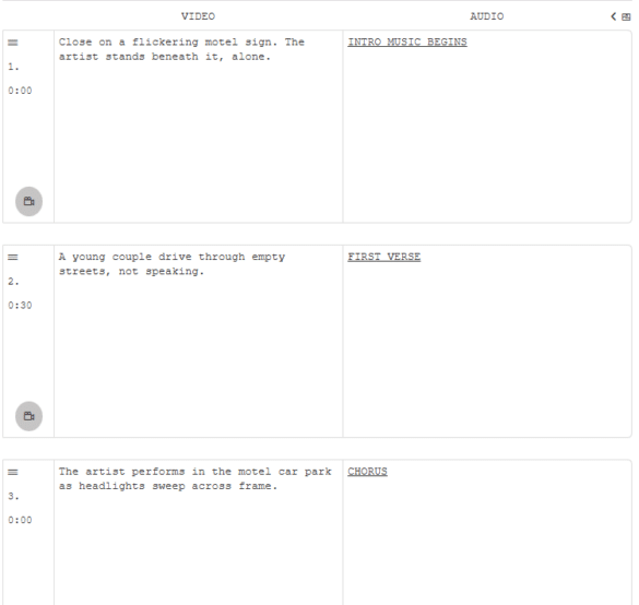 Screenplay Script Simple Layout How to Write a Music Video Script (With an AV Script Template) - Celtx Blog